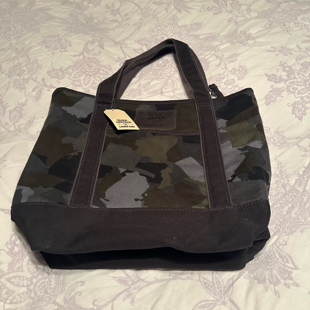 Lands' End x Blake Shelton Limited Edition Camouflage Canvas Tote Bag